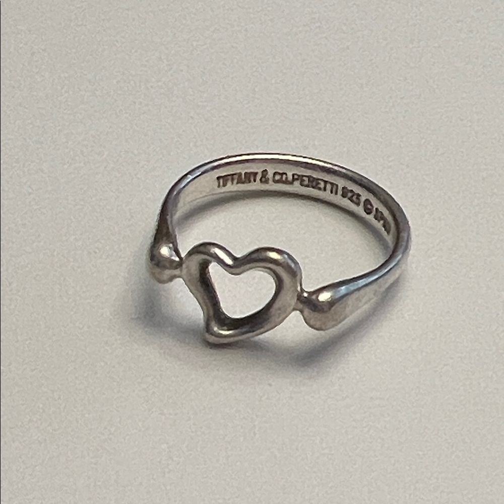 Tiffany & Co. Silver Open Heart Ring